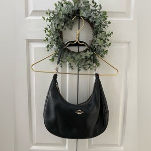 COACH Black Genuine Leather Shoulder Bag / Purse